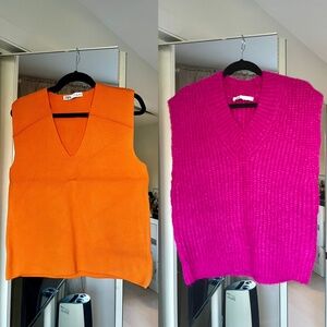 Set of Two knit sweater vests.